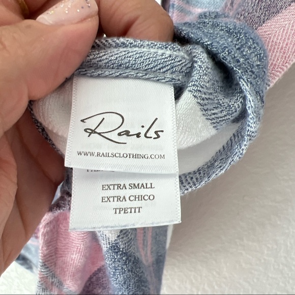 Rails Hunter Plaid Button Down In Mulberry Blue Size XS - Picture 13 of 16